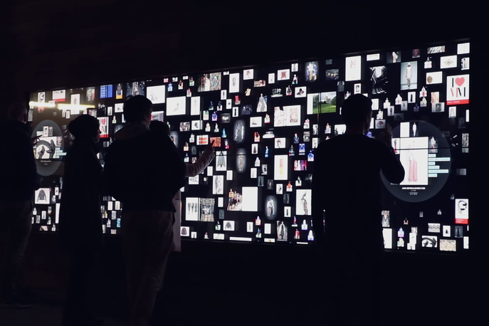 Interactive archive at MoMu by Lab101, Antwerp