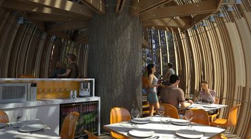 The air up there: A tree house restaurant raises the Media game
