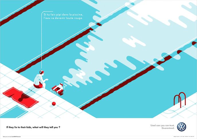 Kids ad for Volkswagen by DDB, Paris