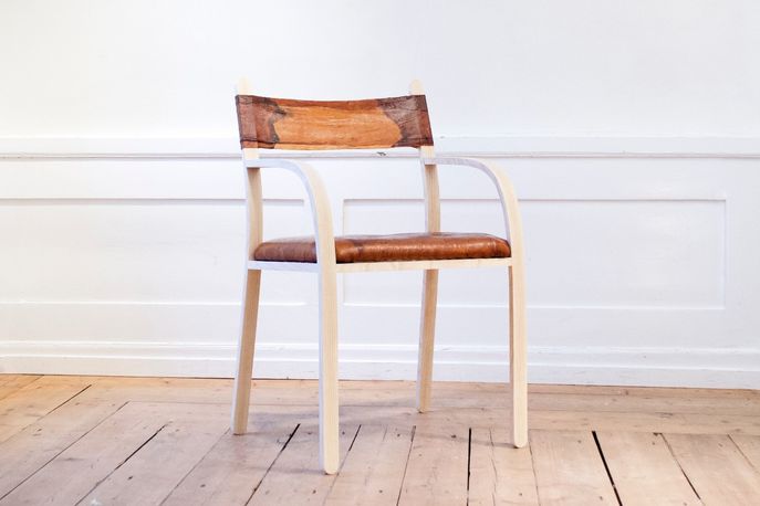 The Fungus Leather Chair by Elina Johansson at studio OBVIOUS exhibition, Stockholm
