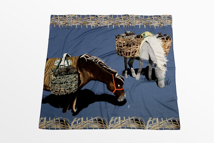 Eriskay Ponies Scarf by Charlotte Linton - Photography by Tif Hunter