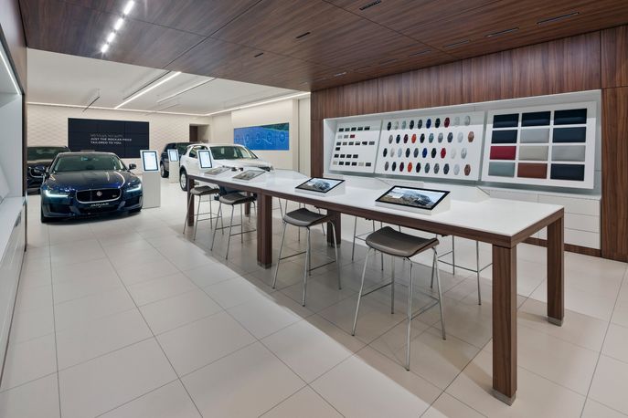 Jaguar Land Rover digital showroom by Dalziel and Pow and Rockar, London