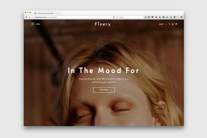 In the Mood For online feature from Finery, UK