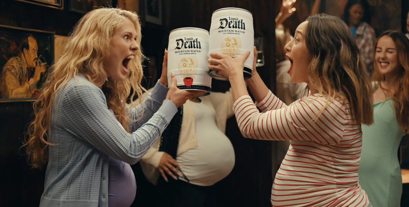 Liquid Death launches Kegs For Pregs with Kylie Kelce 