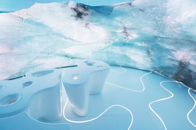 Thinning Ice installation by Swarovski