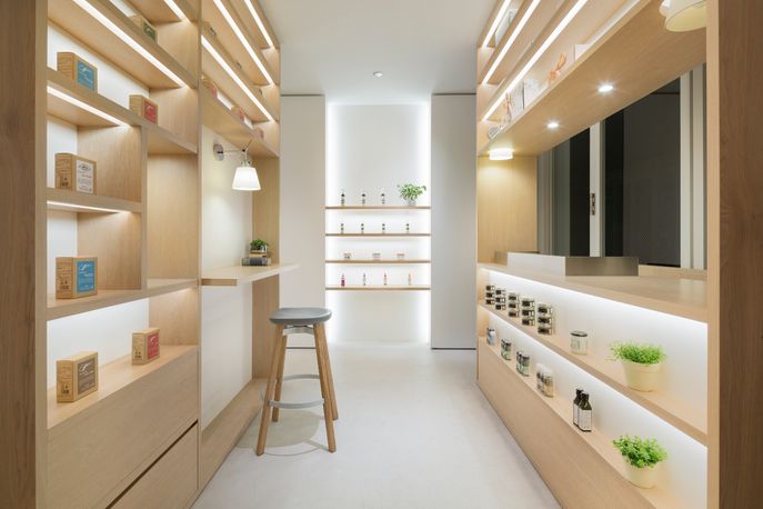 Beauty Library designed by Nendo for Nature's Way, Tokyo