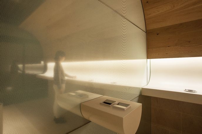 Smoking Room at Grand Tree Musashikosugi by Hiroyuki Ogawa Architects, Japan