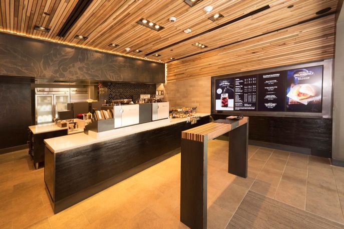 Starbucks Express Store in Wall Street, New York