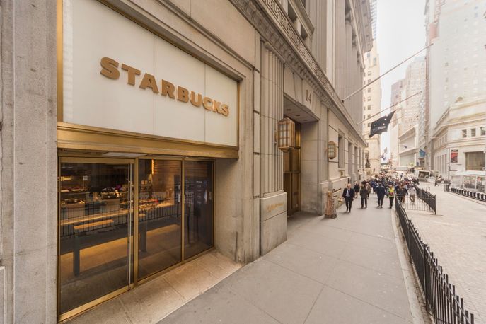 Starbucks Express Store in Wall Street, New York