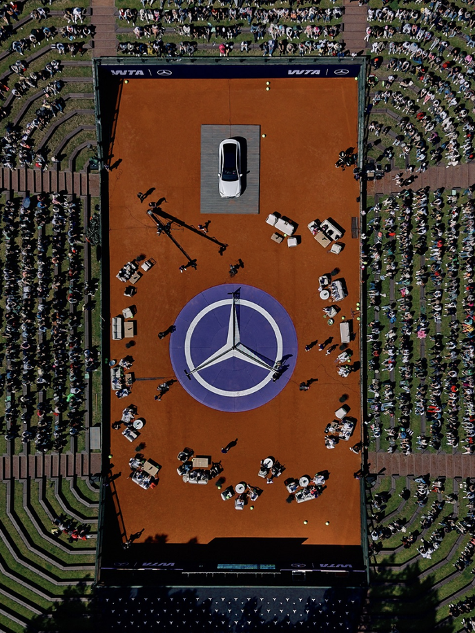 Mercedes-Benz and WTA's star-shaped court, Germany