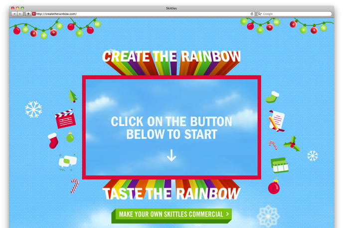 Skittles create the rainbow