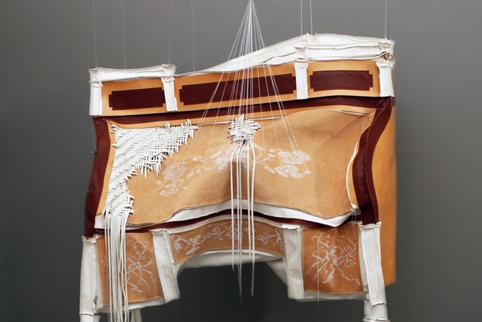 Sewn Leather Desk, Fendi Craft Alchemy by Elisa Strozyk and Sebastian Need