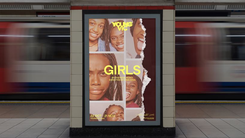 Young Vic exterior poster, Girls Concept by Émilie Chen, UK