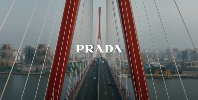 Prada’s 2025 Qixi campaign turns Shanghai’s bridges into a stage for love