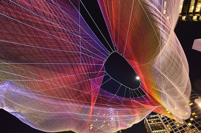 Unnumbered Sparks by Janet Echelman and Google 
