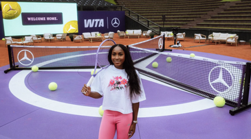 Mercedes-Benz and WTA debut star-shaped tennis court as experiential branding play 