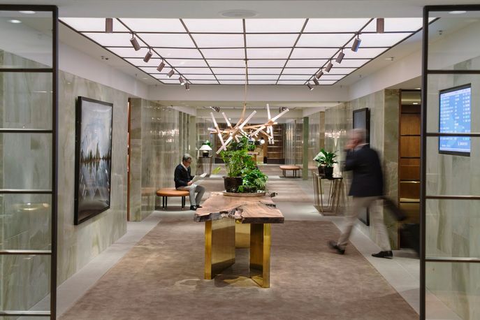 The Pier first class lounge designed by Studioilse for Cathay Pacific Airways at Hong Kong International Airport