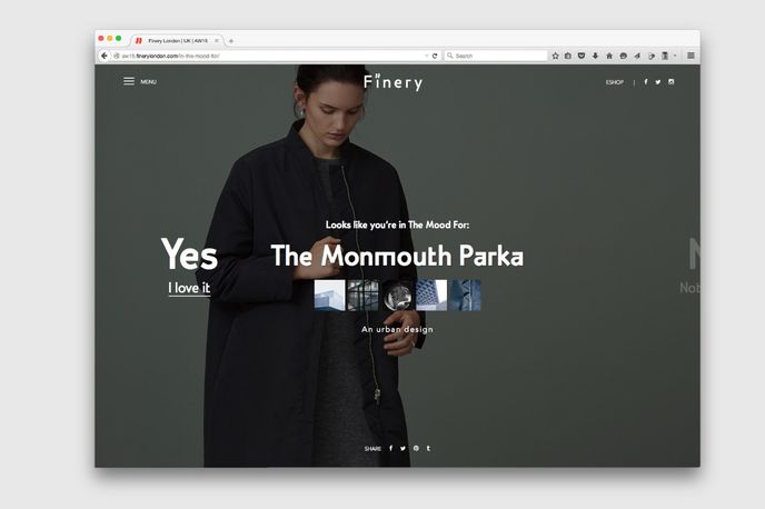 In the Mood For online feature from Finery, UK