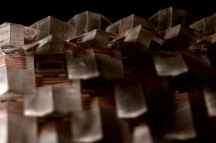 Organic Interactive Skin by Frédéric Kreutzer for the University of the Arts and Design Offenbach and BMW collaboration at Salone del Mobile, Milan