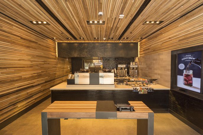 Starbucks Express Store in Wall Street, New York