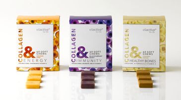 A collagen supplement in a soft chew format