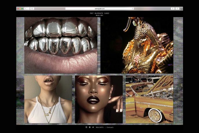 Gold 001 website by Pat McGrath labs, US