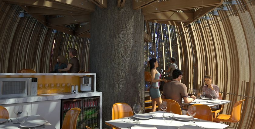 The air up there: A tree house restaurant raises the Media game