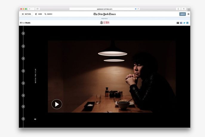 UBS What It Takes To Be Human microsite by T Studio, London