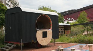 Road show: A mobile home unfolds for events