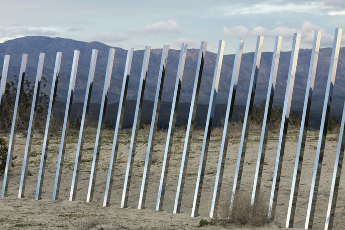 The Circle of Land and Sky by Phillip K. Smith for Desert X, California. Photography by Lance Gerber