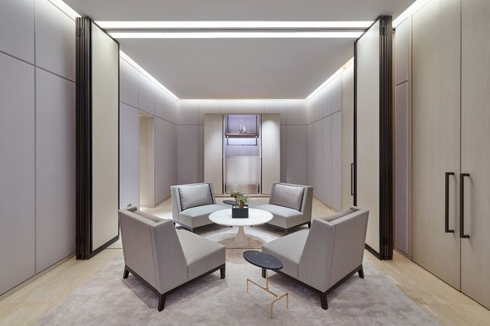 The Platinum Suite at Lane Crawford Store designed in collaboration with Yabu Pushelberg, Hong Kong