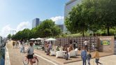 IKEA creates open-air library along the Seine in Paris