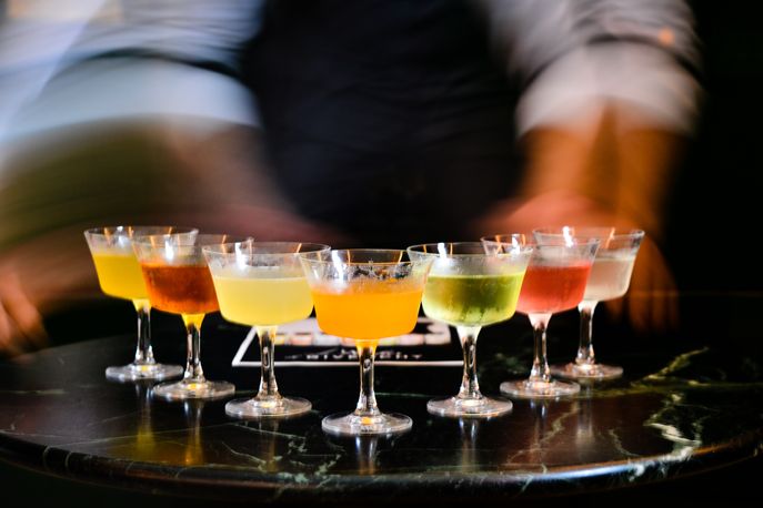  Parfums Givenchy cocktails at The Green Room, Hotel Café Royal, London