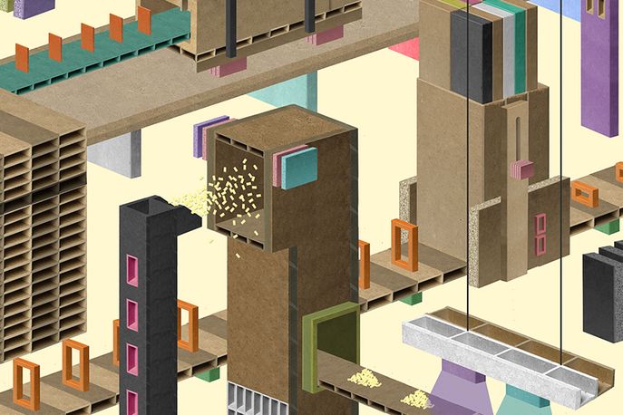 Wood in Process by Envisions and Finsa, Milan. Illustration by Elvis Wesley