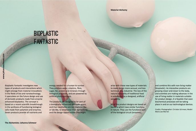BioPlastic Fantastic by Johanna Schmee and Christian Schmeer for Material Alchemy by Jenny Lee, BIS Publishers  