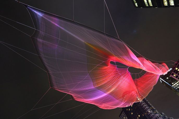 Unnumbered Sparks by Janet Echelman and Google 