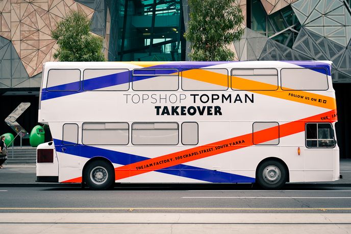 Topshop Double Decker Tour Bus, Melbourne