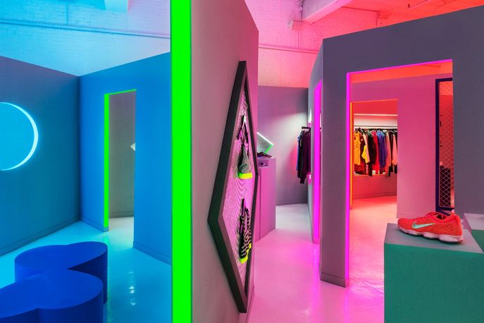 Nike's luminescent NYC presentation by Robert Storey and Jen Brill