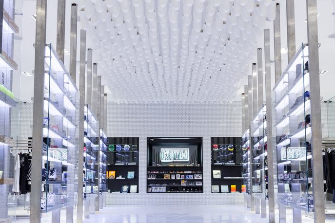 Kith store designed by Snarkitecture, Brooklyn. Photography by Nolan Persons