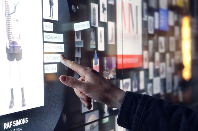 Interactive archive at MoMu by Lab101, Antwerp