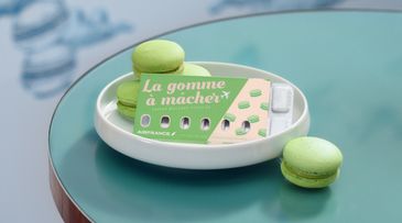 Air France differentiates with decadent gum