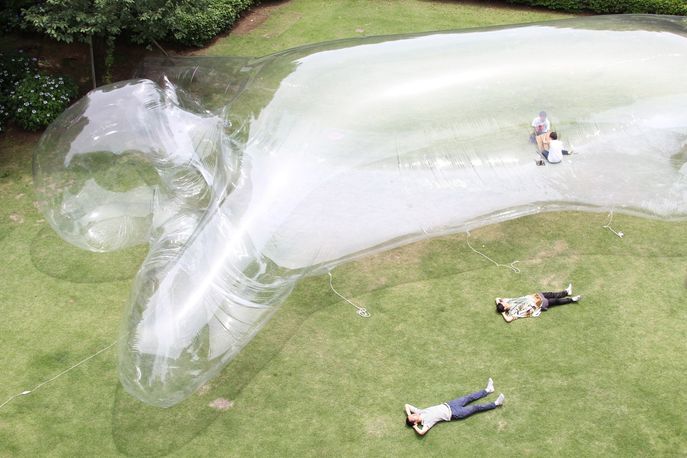 Aerial Being, Installation View at Musashino Art University by Japan's Yasuhiro Suzuki for the London Design Biennale, London