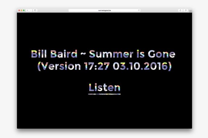 Summer is Gone by Bill Baird, Global