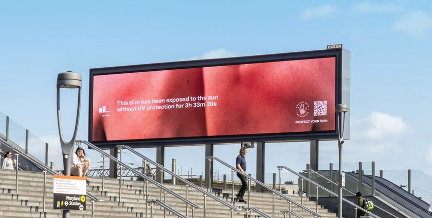 AI billboard visualises real-time sun damage in UV awareness campaign