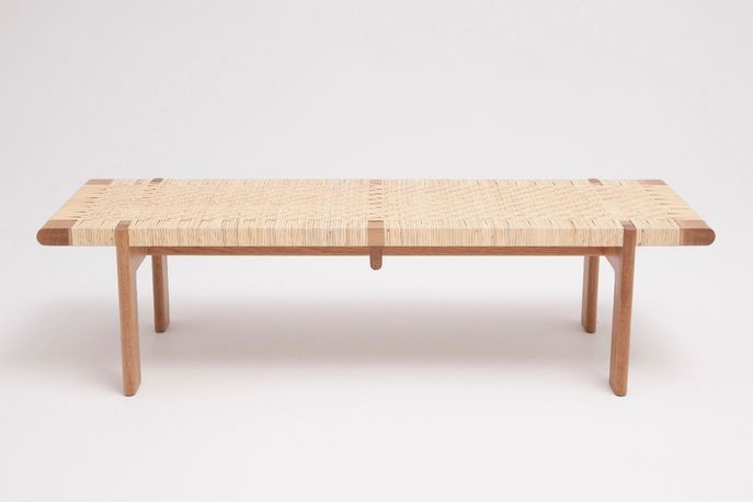 Rattan Bench by Thom Fougere Studio at Stockholm Design Week, Sweden