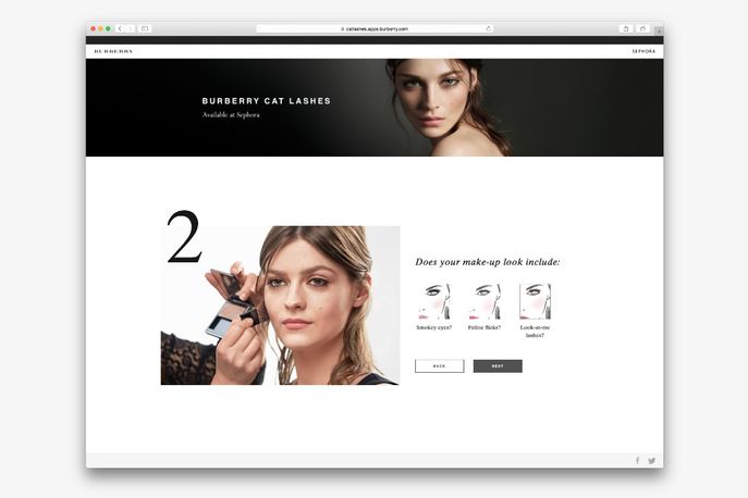 Cat Lashes Mascara pinterest campaign by Burberry, Global