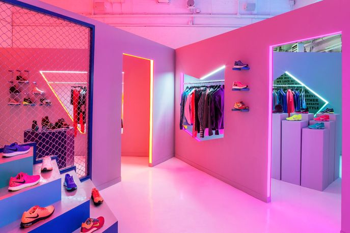 Nike's luminescent NYC presentation by Robert Storey and Jen Brill