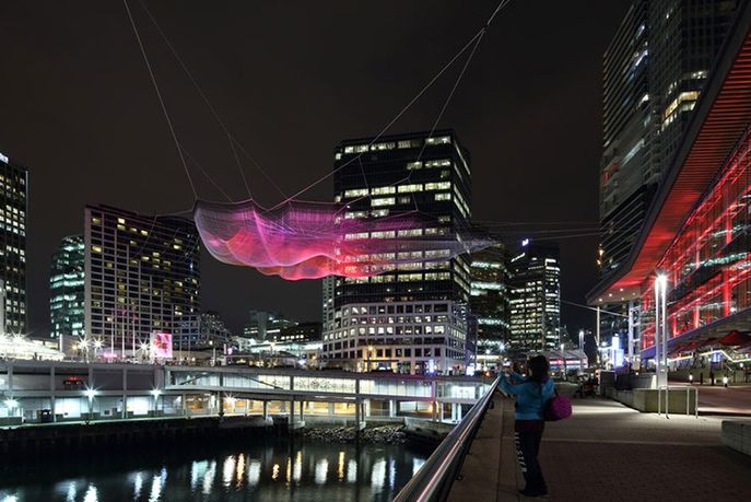 Unnumbered Sparks by Janet Echelman and Google 