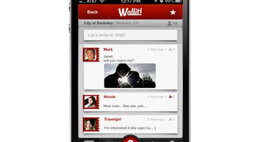 Virtual graffiti: App users write on ‘walls’