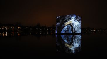 Box clever: Installation puts light on climate issues